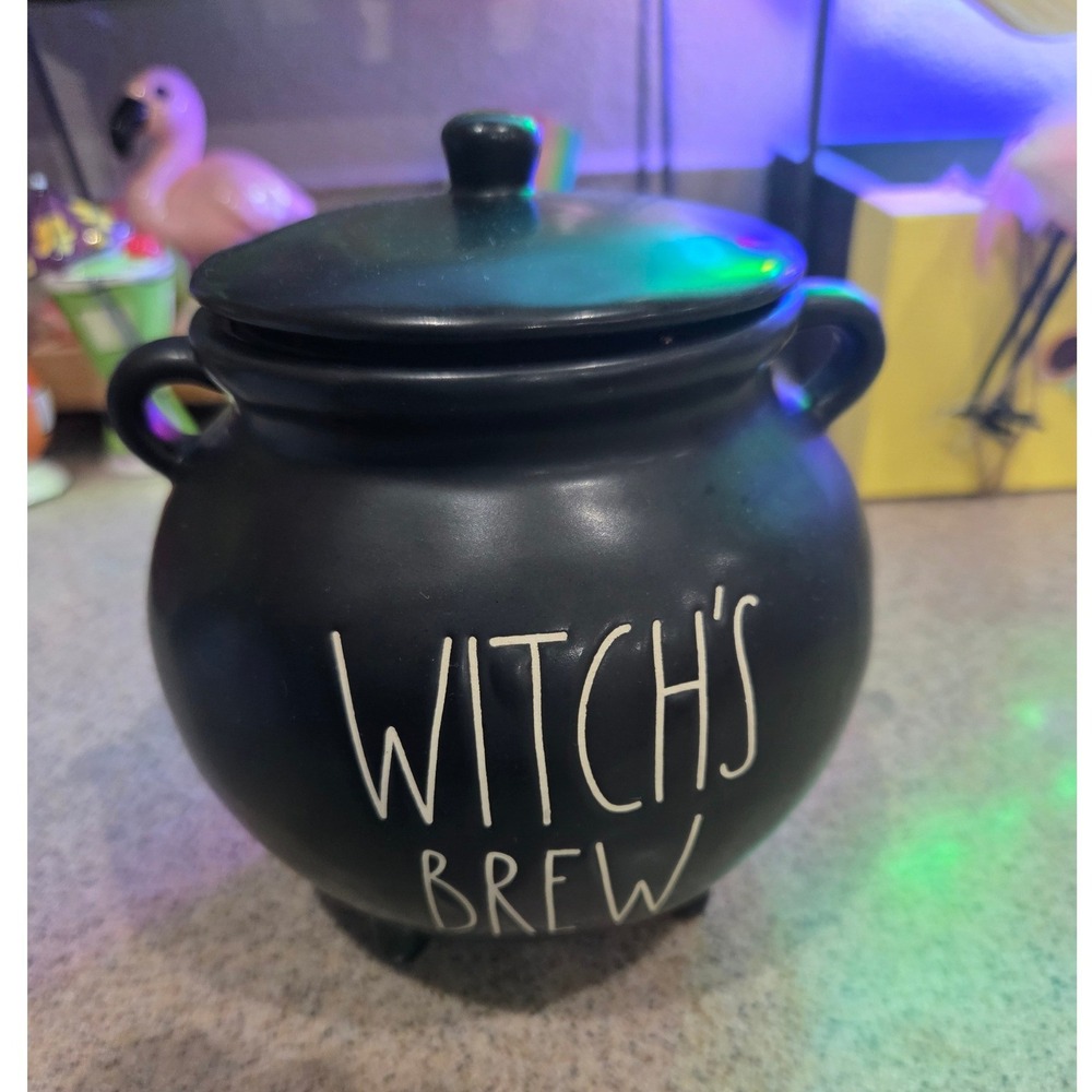 Rae Dunn Witches Brew Cauldron Shaped Halloween Canister